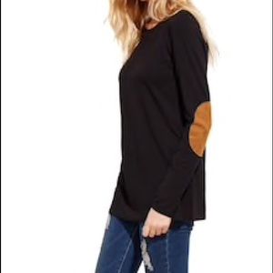 Soft Long sleeve shirt with elbow patch